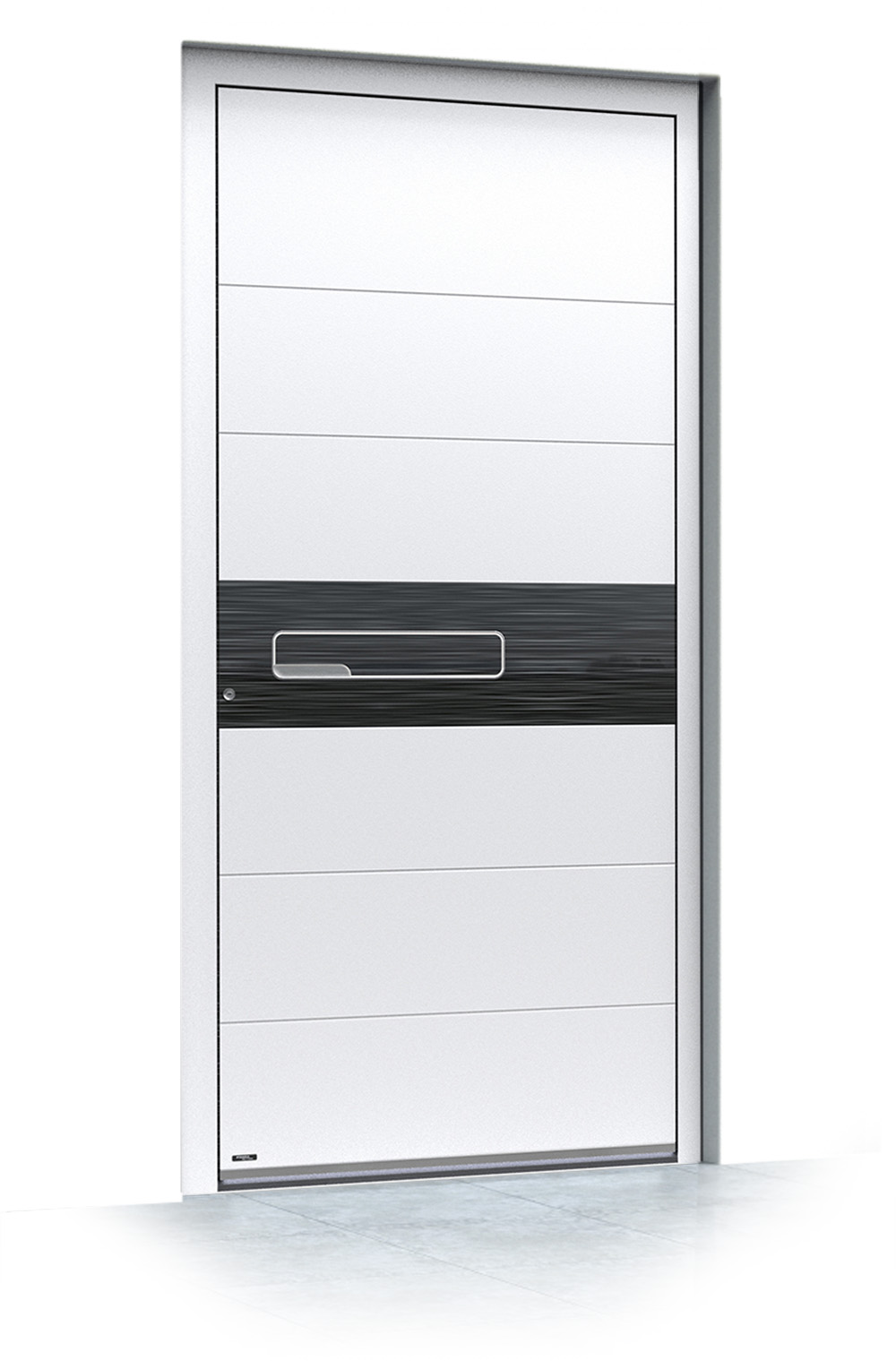 1 jednokrilni mockup Pirnar alu entrance door ultimum pure 607a alu