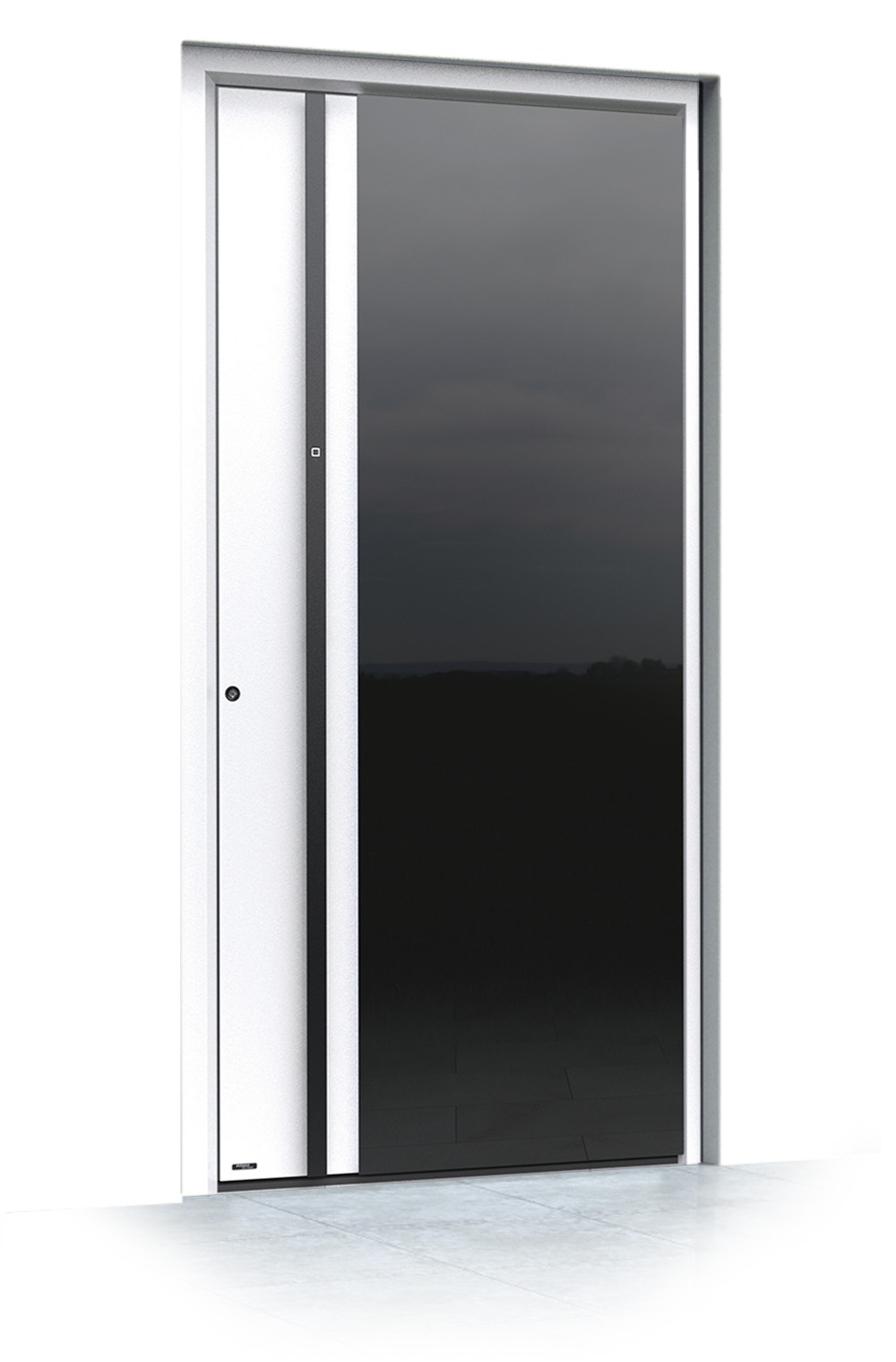 14 jednokrilni mockup Pirnar alu entrance door ultimum multilevel 523a alu