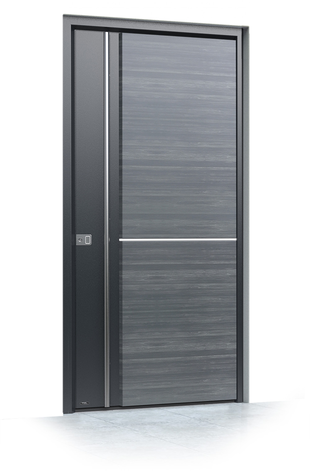 16 jednokrilni mockup Pirnar alu entrance door ultimum multilevel 524a alu