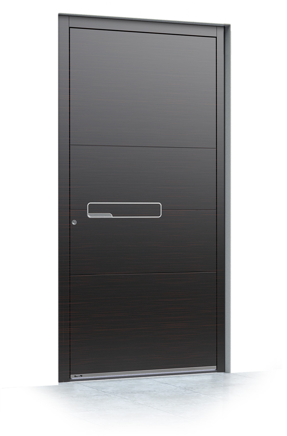 4 jednokrilni mockup Pirnar alu entrance door ultimum pure 612a alu