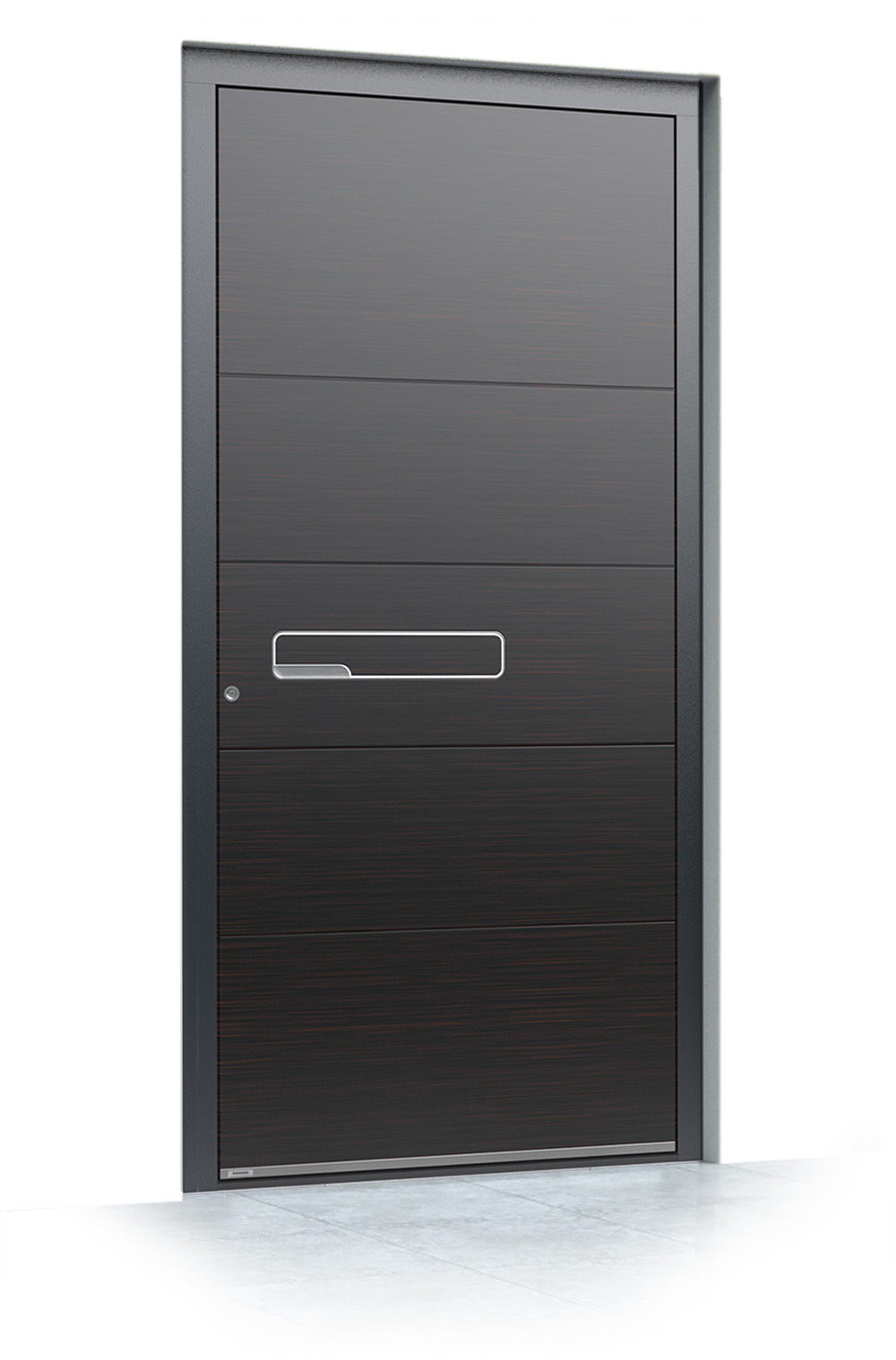 41 jednokrilni mockup Pirnar alu entrance doors premium 6010