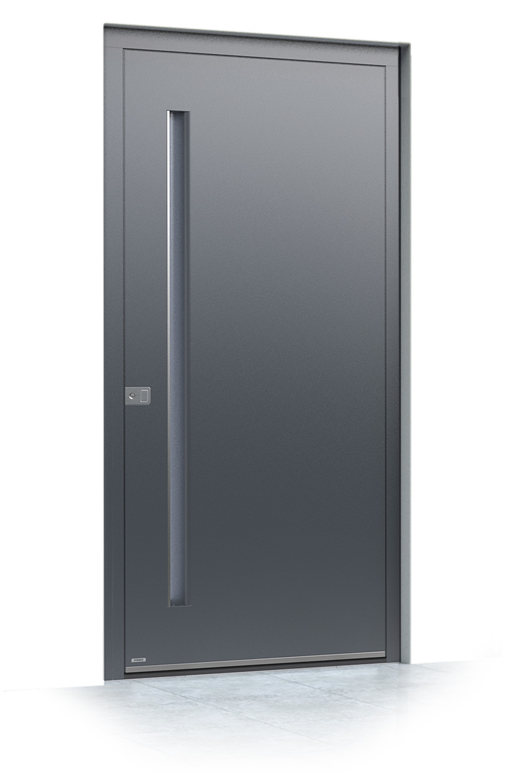 45 jednokrilni mockup Pirnar alu entrance doors premium 6014