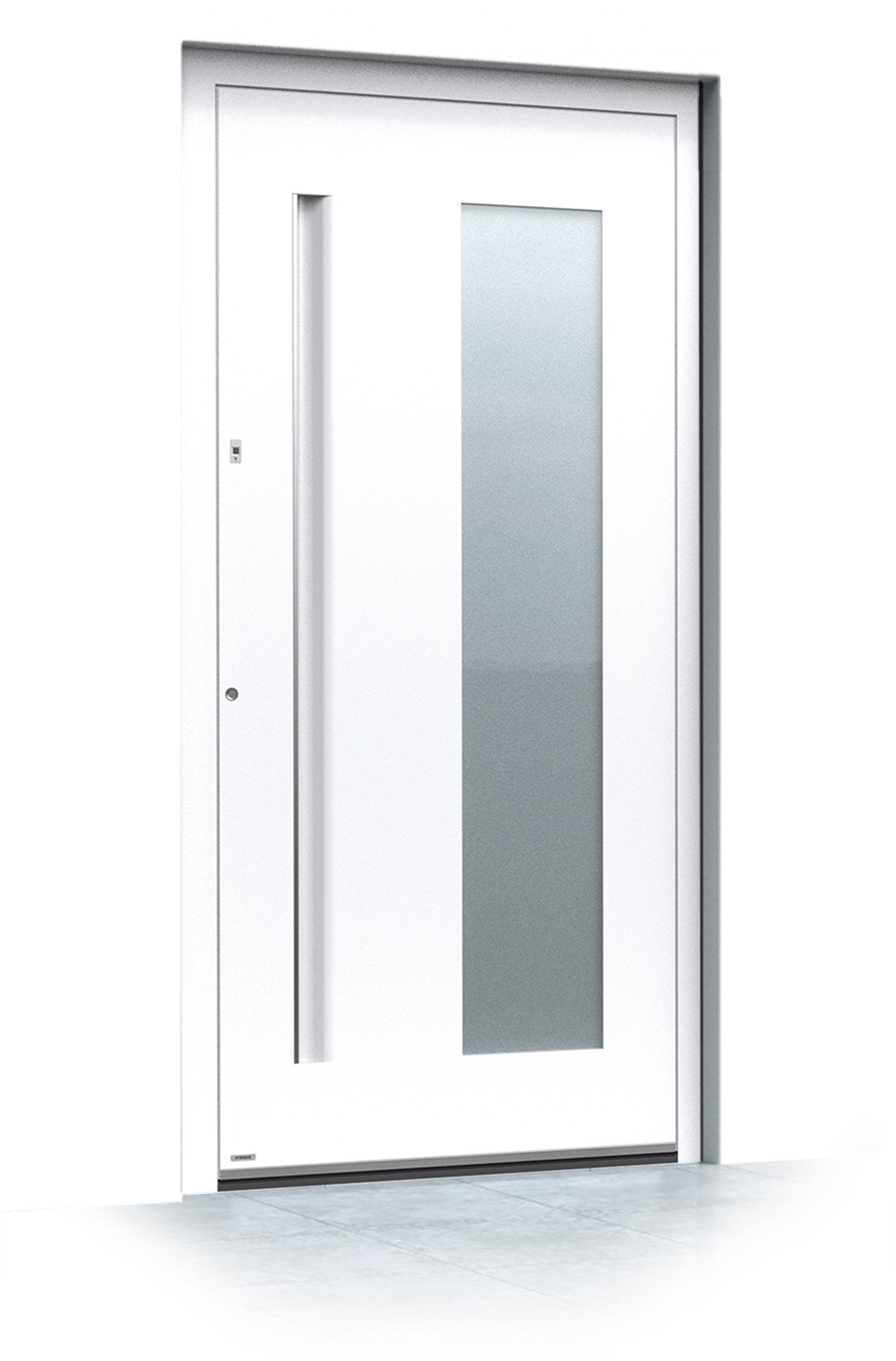 46 jednokrilni mockup Pirnar alu entrance doors premium 6015