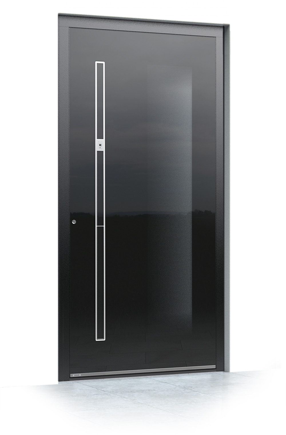 51 jednokrilni mockup Pirnar alu entrance doors premium 6022