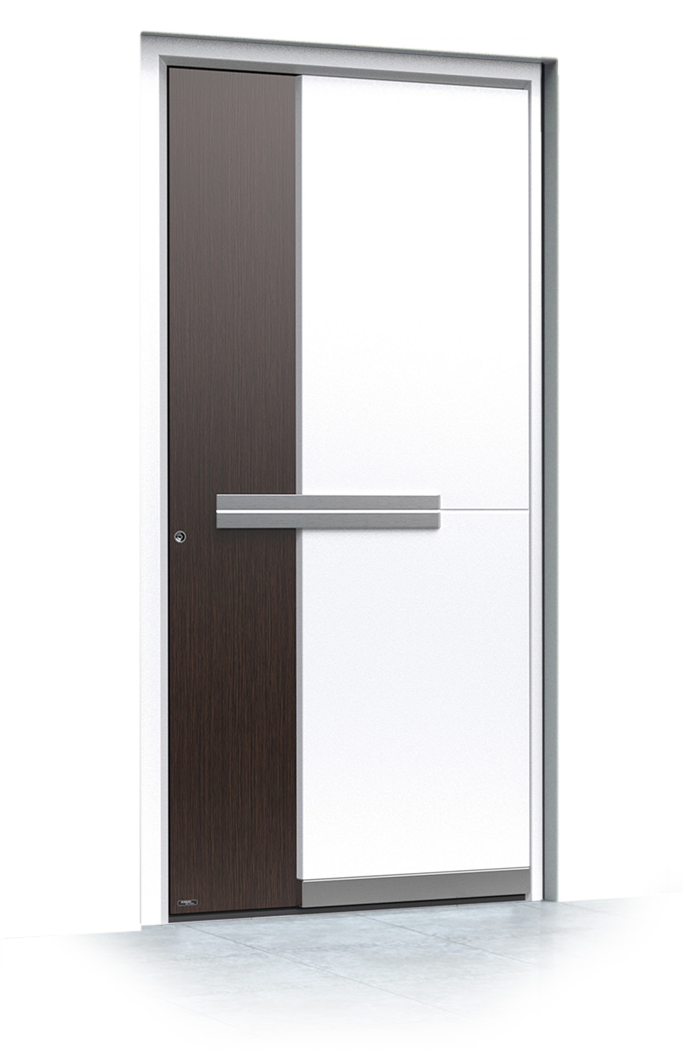 8 jednokrilni mockup Pirnar alu entrance door ultimum multilevel 515a alu